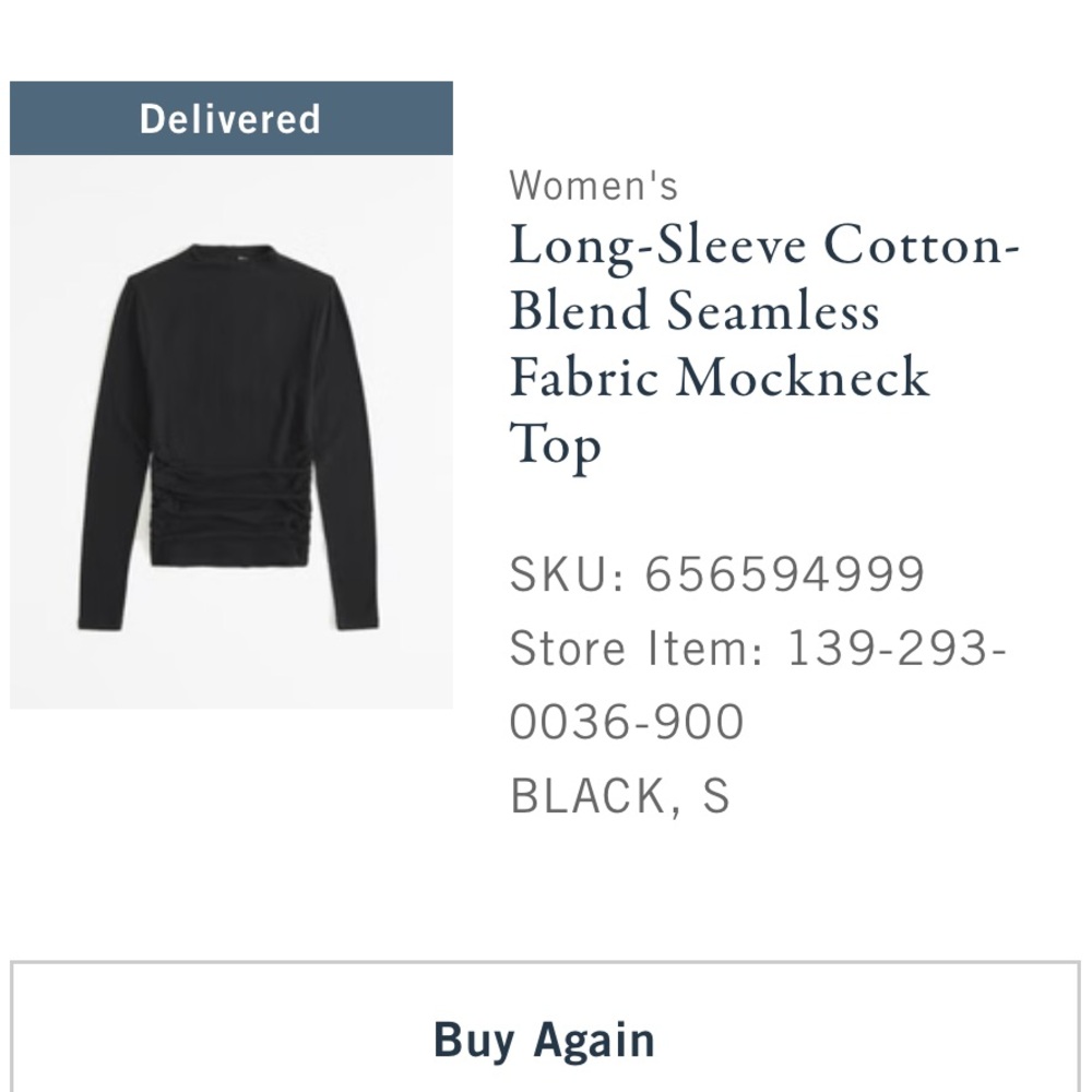 Long sleeve seamless mock neck small
